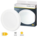 Downlight de superfície LED redonda Karawa 24W 4000K Branco