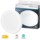 Downlight superficie LED redondo Karawa 24W 6500K Blanco