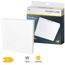Downlight de superfície LED quadrada Dousala 18W 4000K Branco