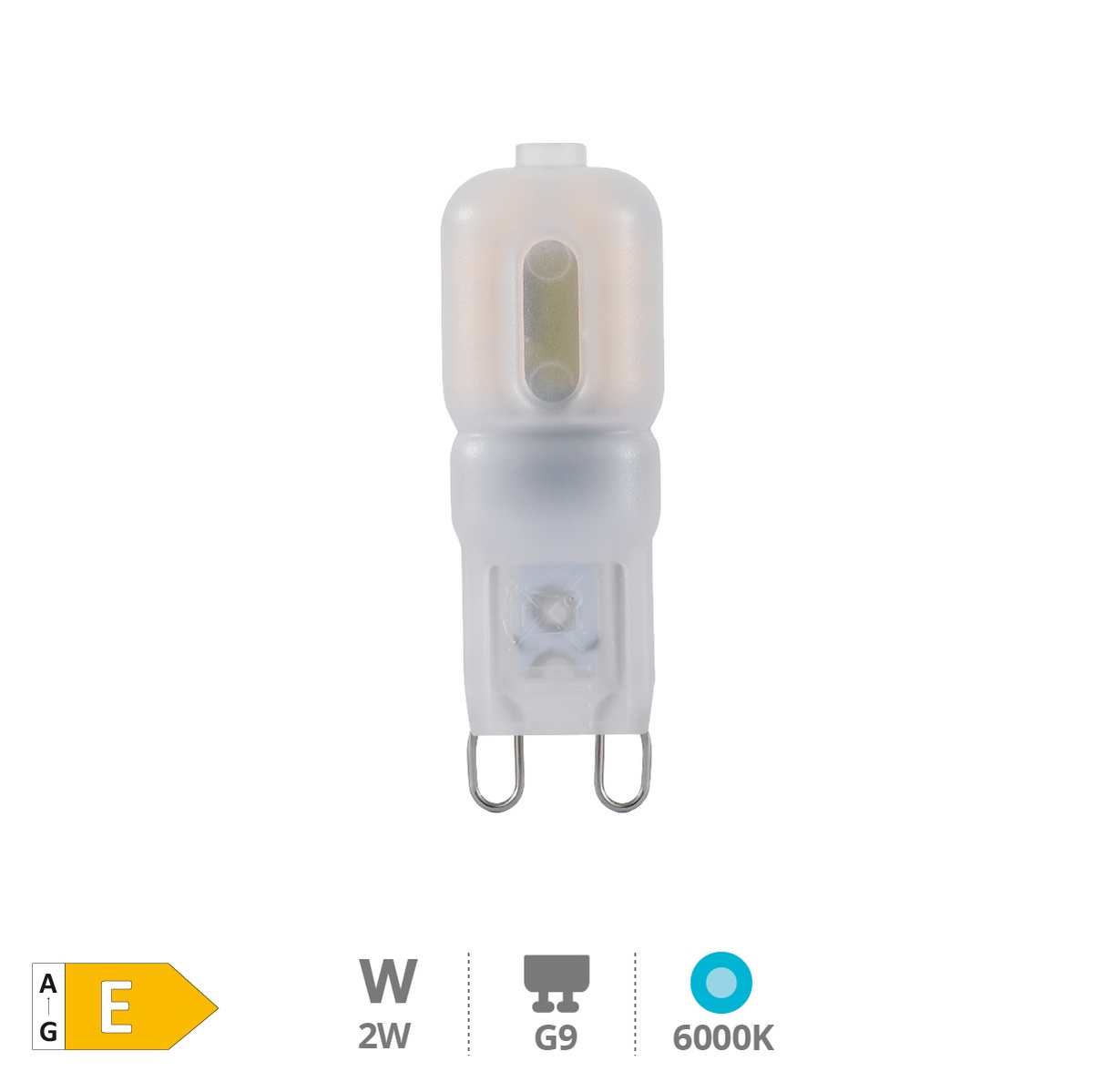 Bombilla LED 2W G9 6000K - 6u retráctil