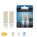 Pack 2 lâmpadas LED 4.8W G9 6000K - 6u retrátil