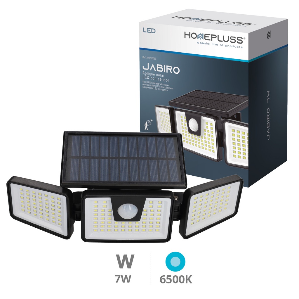 Aplique solar LED Jaribo com sensor de movimento e crepuscular 7W 6500K