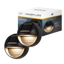 Pack 2 apliques solares LED Lismore com sensor crepuscular Luz quente