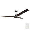 Ventilador de teto Saltok com controlo remoto Ø142 3 pás Preto