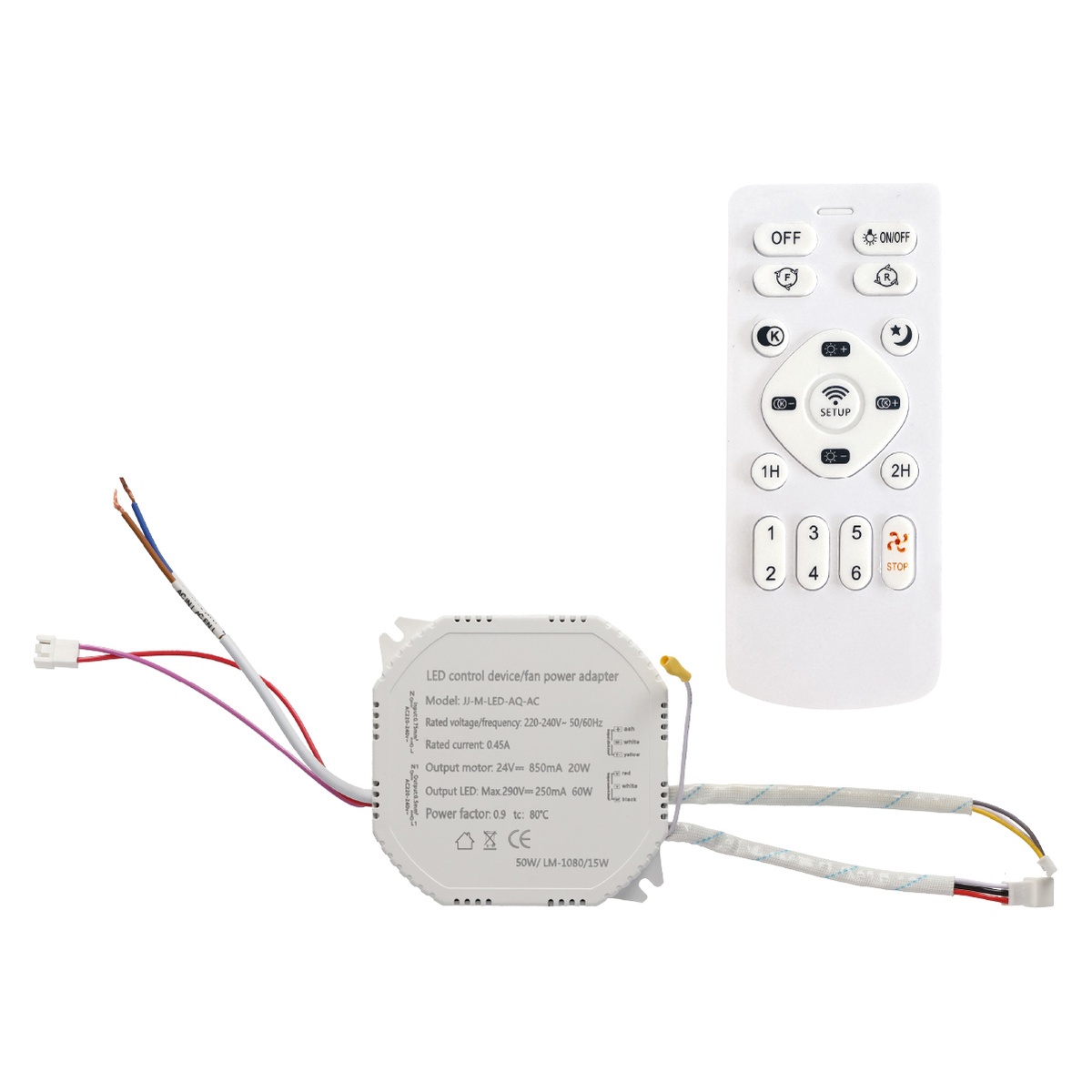 Comando e recetor de substituição para ventiladores Olmeto ref. 300005102