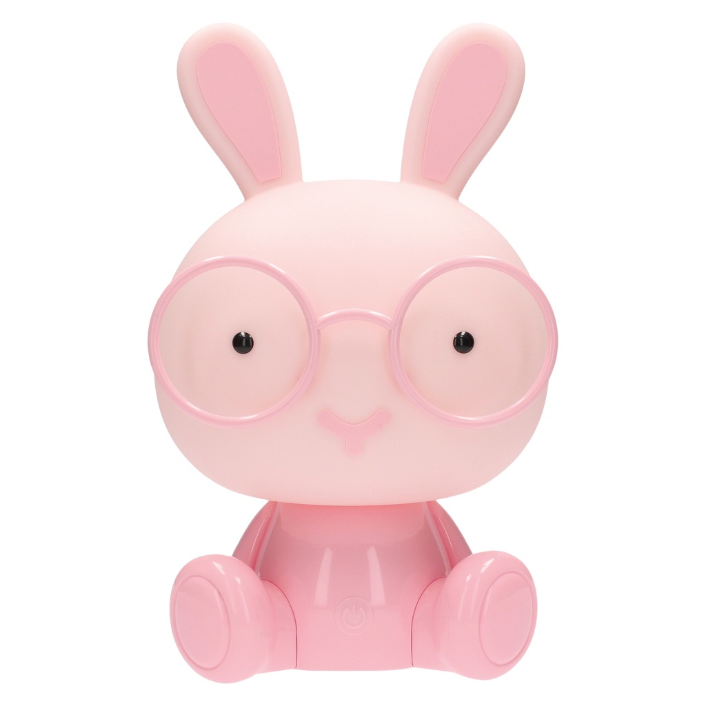 Luz de noite infantil LED Coelhinho  5W RGB + luz dia com alto-falante e bateria Rosa