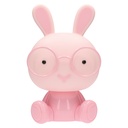 Luz de noite infantil LED Coelhinho  5W RGB + luz dia com alto-falante e bateria Rosa