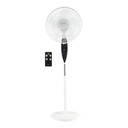 Ventilador de pé Kabila com controlo remoto e temporizador Ø44,5cm 30W motor DC Branco