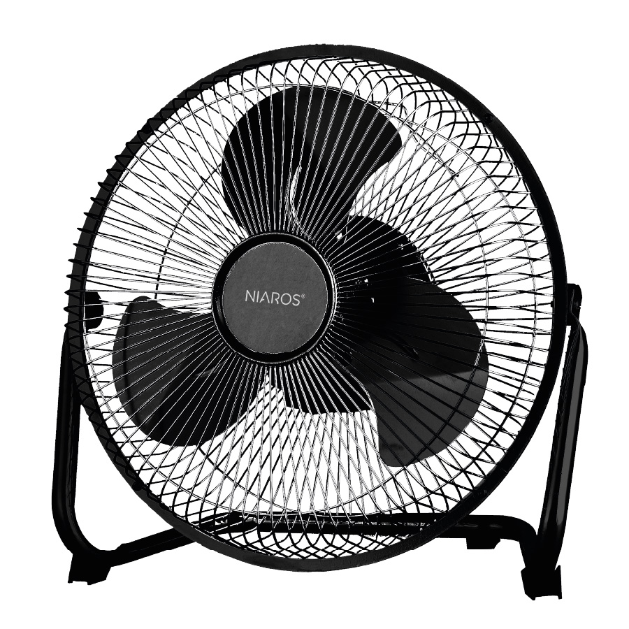 Ventilador metálico de suelo Jafari Ø27cm 25W Negro 