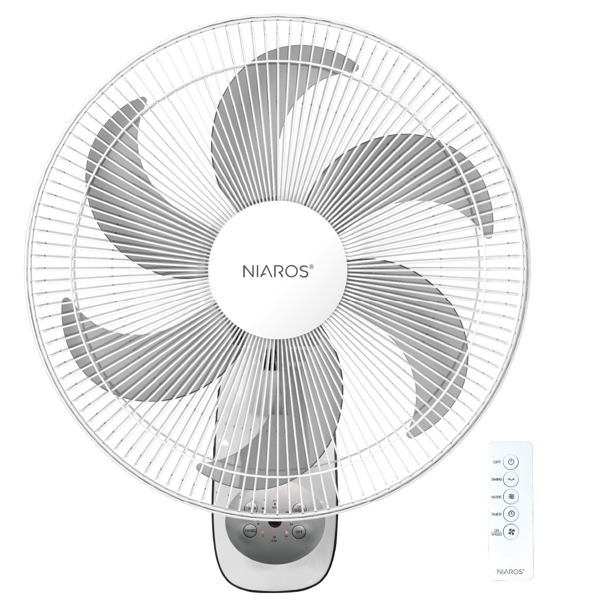 Ventilador de parede Nyota Ø43cm 70W Branco 