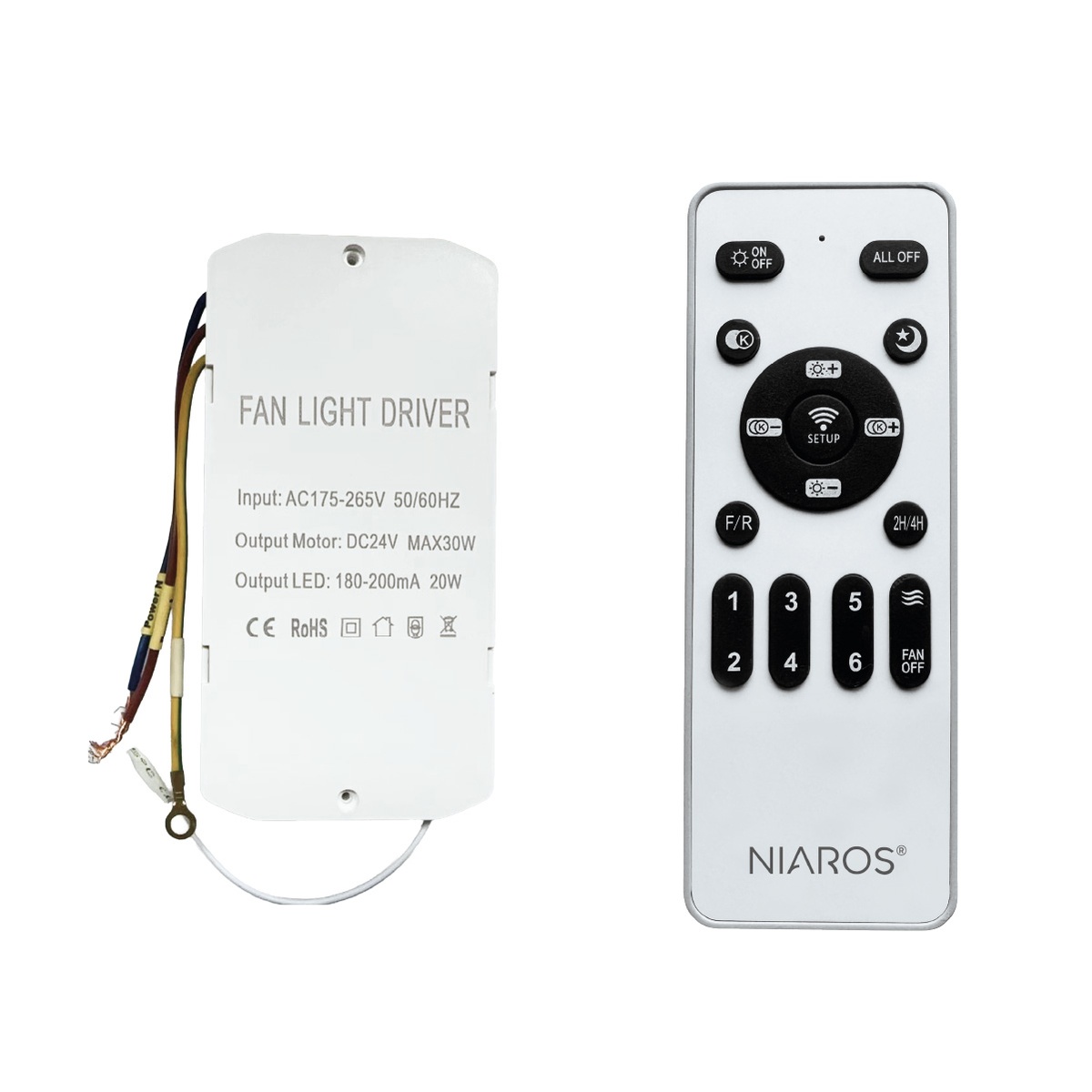 Recambio mando y receptor para ventilador Kovilur ref. 300050002