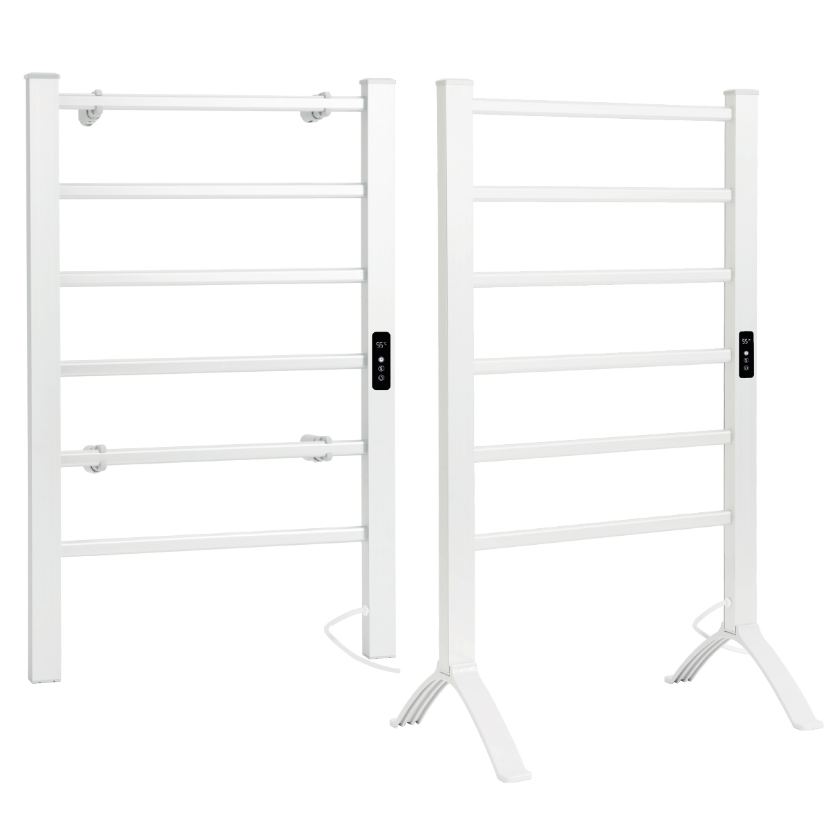 Aquecedor de toalhas elétrico 2 em 1 Hadim com temporizador Máx. 100W Branco