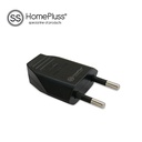 Two pole plug 4mm Black - 24pcs inner box