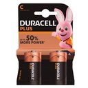Pilha alcalina DURACELL Plus LR14 (C), Blister 2