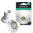 E27 Surface lamp holder White - 10pcs shrink