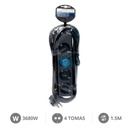 4 way socket Black (3x1.5mm) 1,5M wire