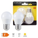 Pack 2 bombillas esféricas LED 6W E27 4200K - 10u caja exp